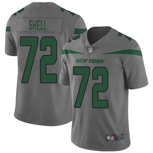 New York Jets Limited Gray Men Brandon Shell Jersey NFL Football #72 Inverted Legend->women nfl jersey->Women Jersey